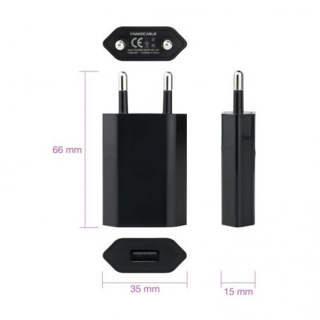 Cargador de Pared Nanocable 10.10.2002/ 1xUSB/ 1A - Imagen 3