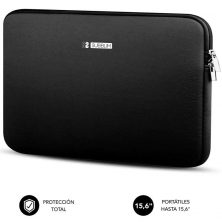 Funda Subblim Business Laptop Sleeve Neoprene para Portátiles hasta 15.6'/ Negra
