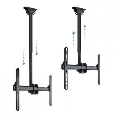 Soporte de Techo Giratorio/ Inclinable/ Nivelable TooQ LPCE1170TSLI-B para TV de 37-70'/ hasta 50kg