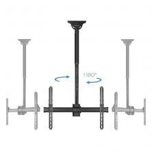 Soporte de Techo Giratorio/ Inclinable/ Nivelable TooQ LPCE1170TSLI-B para TV de 37-70'/ hasta 50kg