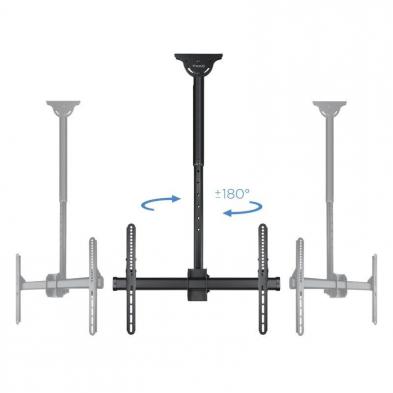 Soporte de Techo Giratorio/ Inclinable/ Nivelable TooQ LPCE1170TSLI-B para TV de 37-70'/ hasta 50kg