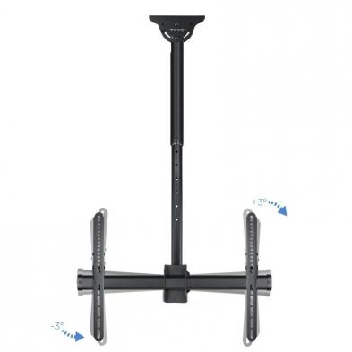 Soporte de Techo Giratorio/ Inclinable/ Nivelable TooQ LPCE1170TSLI-B para TV de 37-70'/ hasta 50kg