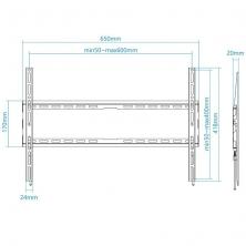 Soporte de Pared Fijo TooQ LP1080F-B para TV de 37-80'/ hasta 45kg
