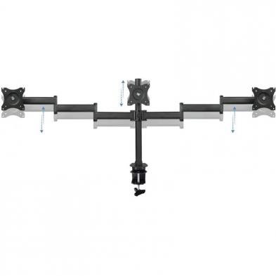 Soporte para 3 Monitores TooQ DB1327TN-B/ hasta 8kg