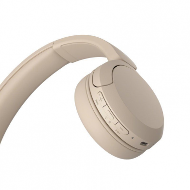 Auriculares inalámbricos Sony WH-CH520/ con Micrófono/ Bluetooth/ Beis