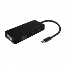 Conversor USB Tipo-C Aisens A109-0679/ HDMI Hembra - VGA Hembra - DVI Hembra - Displayport Hembra