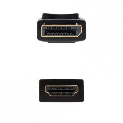 Cable Conversor Nanocable 10.15.4310/ Displayport Macho - HDMI Macho/ 10m/ Negro