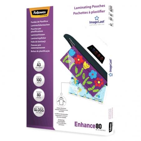 Fundas para Plastificar Fellowes 5306207/ A3/ 80 Micras/ 100 unidades - Imagen 1