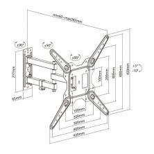Soporte de Pared Giratorio/ Inclinable/ Aisens WT55TSE-153 para TV de 23-55'/ hasta 30kg
