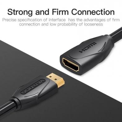 Cable Alargador HDMI Vention VAA-B06-B300/ HDMI Macho - HDMI Hembra/ 3m/ Negro