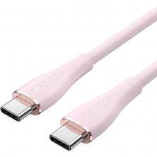 Cable USB 2.0 Tipo-C Vention TAWPG/ USB Tipo-C Macho - USB Tipo-C Macho/ 1.5m/ Rosa