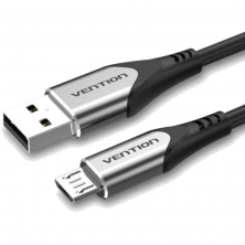 Cable USB 2.0 Vention COAHF/ USB Macho - MicroUSB Macho/ 1m/ Gris