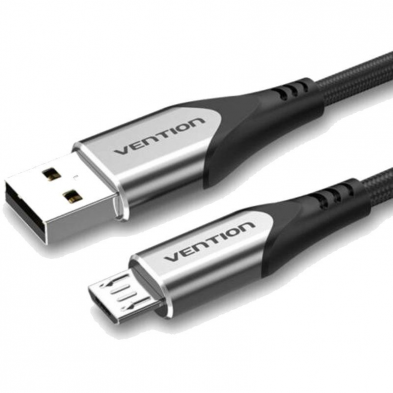 Cable USB 2.0 Vention COAHF/ USB Macho - MicroUSB Macho/ 1m/ Gris