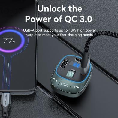 Cargador de Coche Vention FFLB0/ 1xUSB-Tipo C/ 2xUSB/ 30W