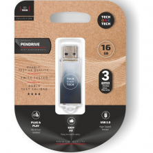 Pendrive 16GB Tech One Tech Be B&W USB 2.0/ Blanco y Negro Degradado