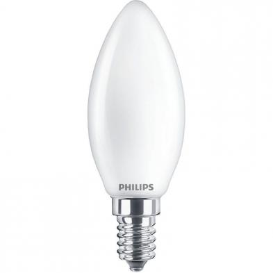 Bombilla Led Philips LED Classic/ Casquillo E14/ 4.3W/ 470 Lúmenes/ 2700K/ Pack de 2 Uds