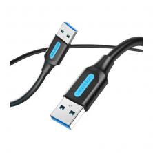 Cable USB 3.0 Vention CONBF/ USB Macho - USB Macho/ 1m/ Negro