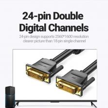 Cable DVI Vention EAABG/ DVI-D Macho - DVI-D Macho/ 1.5m/ Negro
