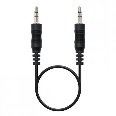 Cable Estéreo Nanocable 10.24.0120/ Jack 3.5 Macho - Jack 3.5 Macho/ 20m/ Negro