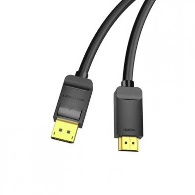 Cable Conversor Vention HADBG/ Displayport Macho - HDMI Macho/ 1.5m/ Negro