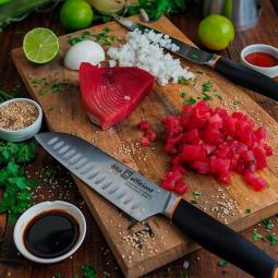 Cuchillo Santoku Bra Efficient A198003/ Hoja 130mm/ Acero inoxidable - Imagen 4