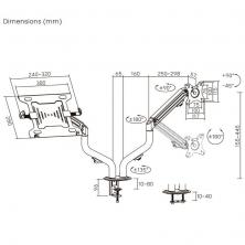 Soporte de Mesa Orientable/ Inclinable DTL32TSR-195 para TV y Portátil de 17-32'