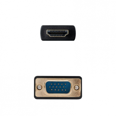 Cable Conversor Nanocable 10.15.4348/ HDMI Macho - VGA Macho/ 1.8m/ Negro