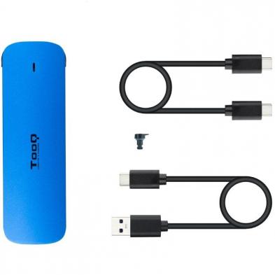 Caja Externa para Disco SSD M.2 NVMe TooQ TQE-2201BL/ USB 3.1 Gen2/ Sin tornillos