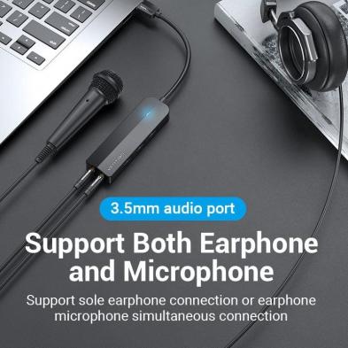 Hub USB 3.0 con Tarjeta de Sonido Vention CHIBB/ 3xUSB/ 1xMicroUSB PD