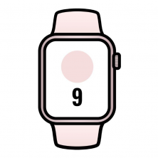 Apple Watch Series 9/ GPS/ 41mm/ Caja de Aluminio Rosa/ Correa Deportiva Rosa Claro M/L