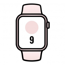 Apple Watch Series 9/ GPS/ 41mm/ Caja de Aluminio Rosa/ Correa Deportiva Loop Rosa Claro
