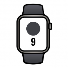 Apple Watch Series 9/ Gps/ Cellular/ 45mm/ Caja de Acero Grafito/ Correa deportiva Medianoche M/L