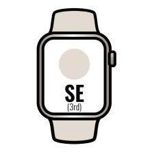Apple Watch SE 3rd/ Gps/ 40mm/ Caja de Aluminio Blanco Estrella/ Correa Deportiva Blanco Estrella M/L