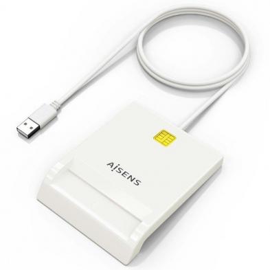 Lector de DNI y Tarjetas Aisens ASCR-SN07-W/ Blanco