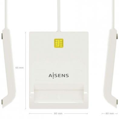 Lector de DNI y Tarjetas Aisens ASCR-SN07-W/ Blanco