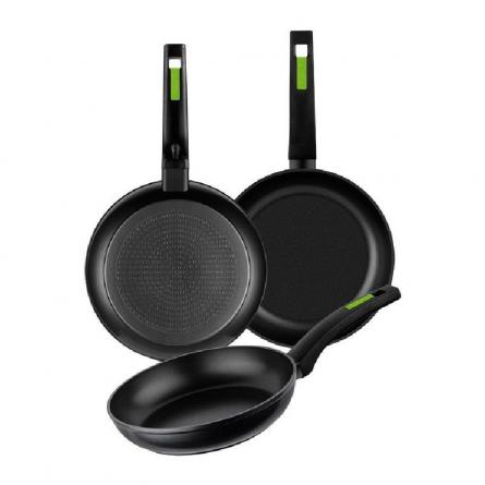 Pack 3 Sartenes Monix Green M481241/ Ø18cm/ Ø22cm/ Ø26cm/ Aluminio forjado - Imagen 1