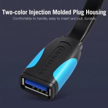 Cable Alargador USB 3.0 Vention VAS-A13-B300/ USB Macho - USB Hembra/ 3m/ Negro y Azul