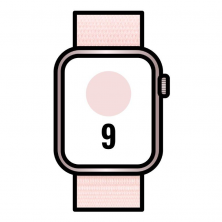 Apple Watch Series 9/ GPS/ Cellular/ 41mm/ Caja de Aluminio Rosa/ Correa Deportiva Loop Rosa Claro