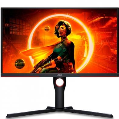Monitor Gaming AOC 25G3ZM/BK 24.5'/ Full HD/ 0.5ms/ 240Hz/ VA/ Negro y Rojo