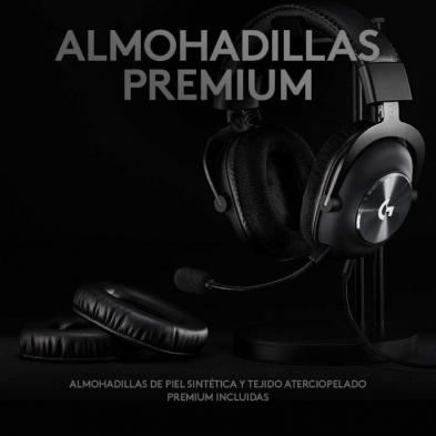 Auriculares Gaming con Micrófono Logitech G Pro X/ USB/ Negro