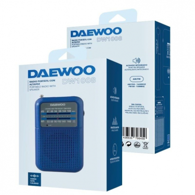 Radio Portátil Daewoo DW1008/ Azul