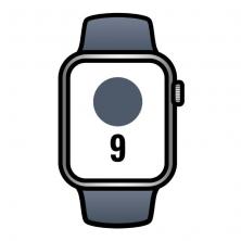 Apple Watch Series 9/ GPS/ Cellular/ 41mm/ Caja de Aluminio Plata/ Correa Deportiva Azul Tempestad M/L