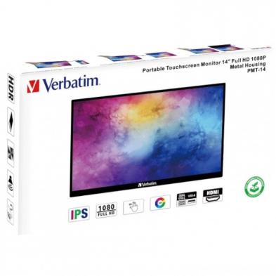 Monitor Portátil Verbatim PMT-14 14'/ Full HD/ Multimedia/ Negro