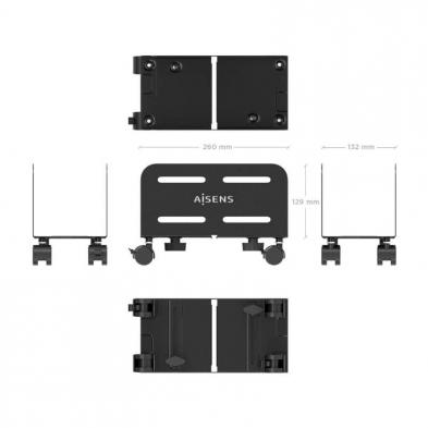 Soporte de Suelo con Ruedas Aisens MPC06-207 para PC/ hasta 10kg