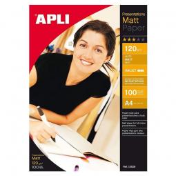 Papel Apli 12626/ DIN A4/ 120g/ 100 Hojas/ Mate - Imagen 1