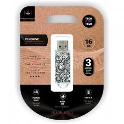 Pendrive 16GB Tech One Tech Art-Deco USB 2.0 - Imagen 1