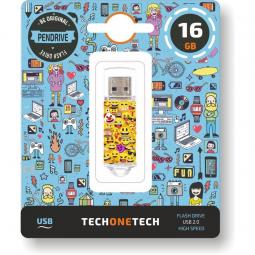Pendrive 16GB Tech One Tech Emojis USB 2.0 - Imagen 1