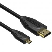 Cable HDMI Vention VAA-D03-B150/ HDMI Macho - Micro HDMI Macho/ 1.5m/ Negro