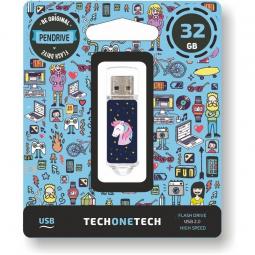 Pendrive 32GB Tech One Tech Unicornio Dream USB 2.0 - Imagen 1