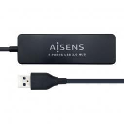Hub USB 2.0 Aisens A104-0402/ 4 Puertos USB - Imagen 1